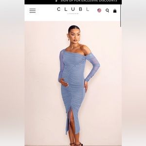 Blue maternity dress, Club London